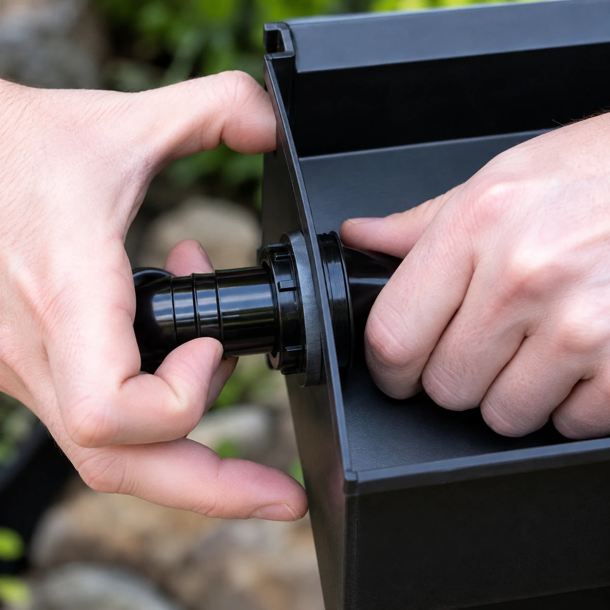 assemble solar powered waterfall kit tube