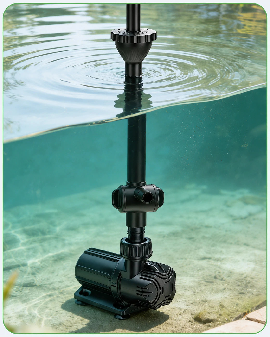 backyard fountains solar pump in water