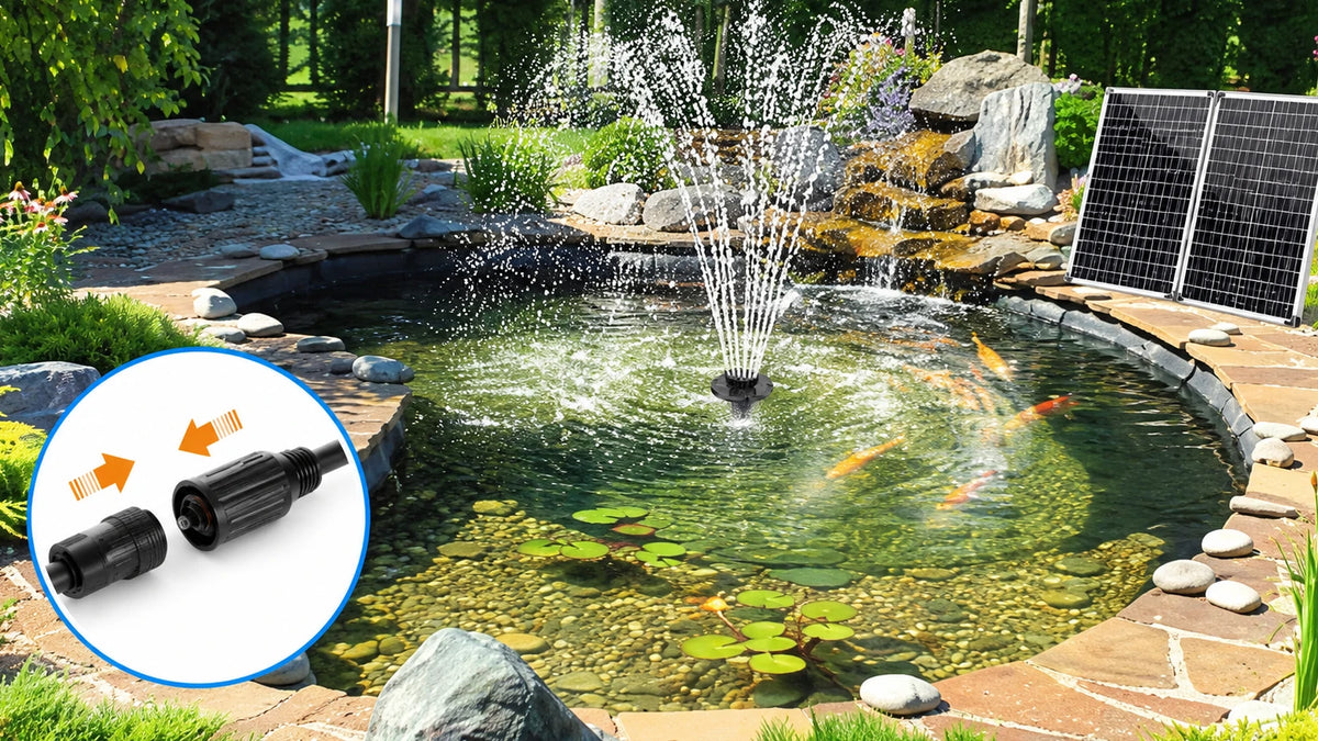 connect pond filter pump solar