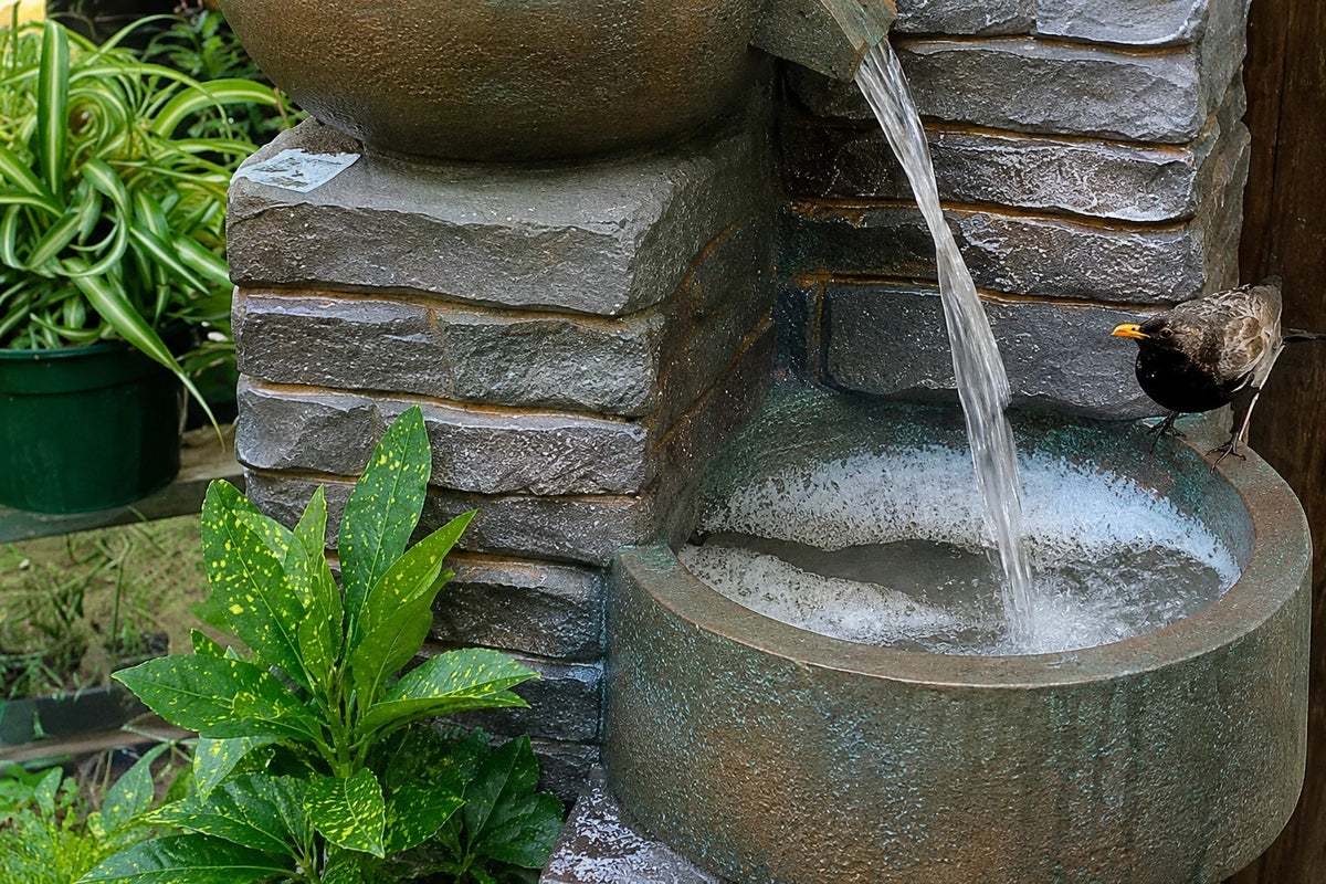 solar power waterfall pump freestanding installation methods