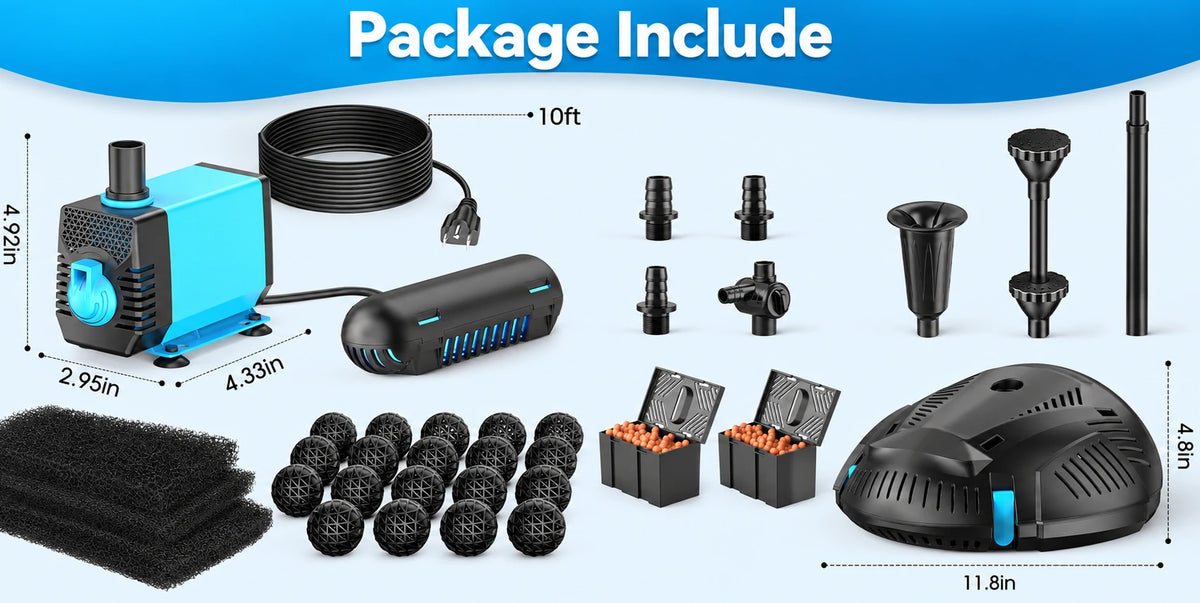 fish pond filter package