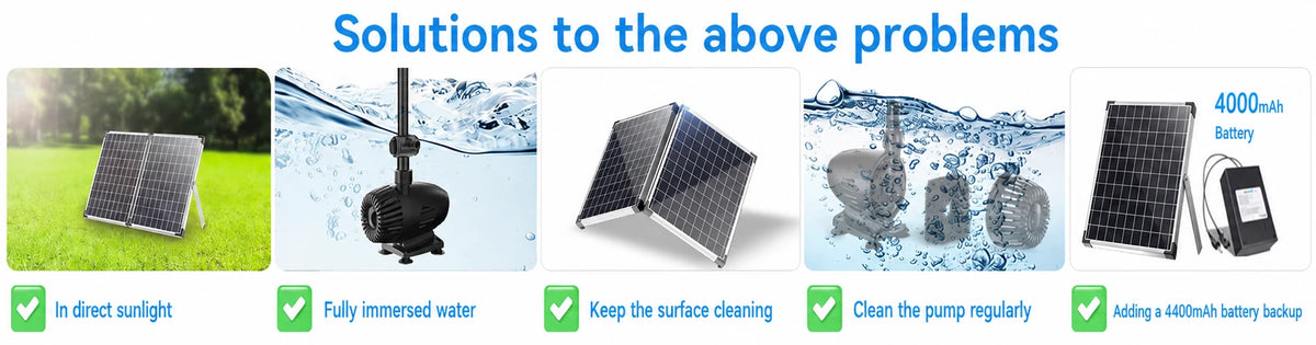 fountain solar powered pump solutions