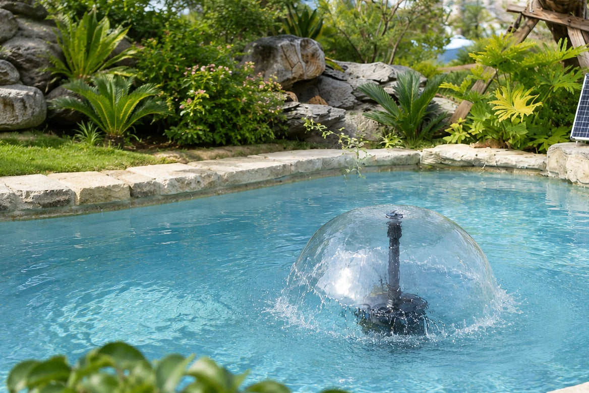 solar power waterfall pump freestanding installation methods