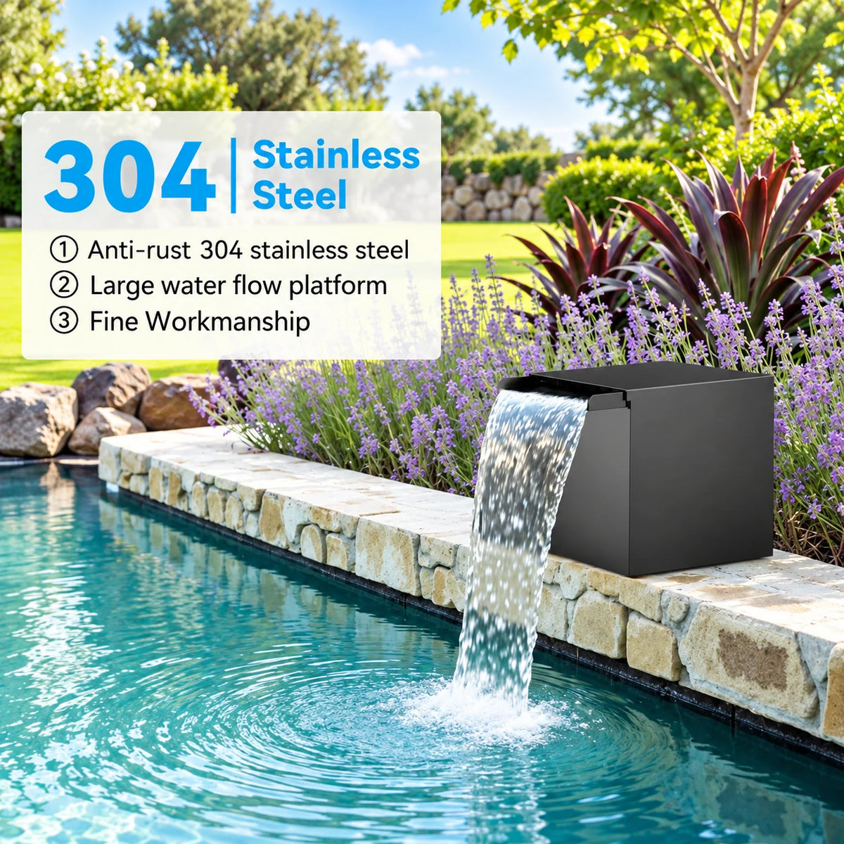 garden pond waterfall kits stainless steel