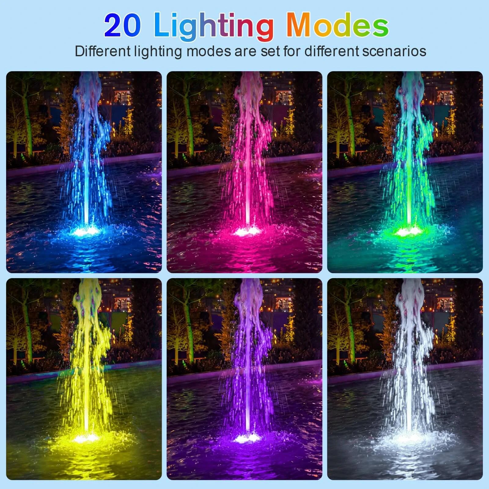 6-Head Colored Underwater Lights
