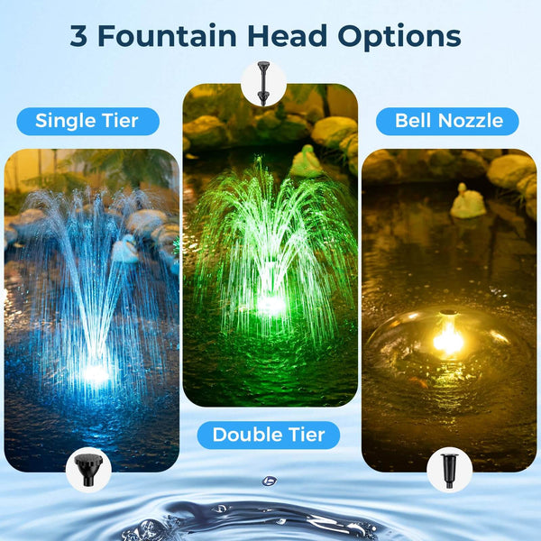 3 Interchangeable Fountain Nozzles