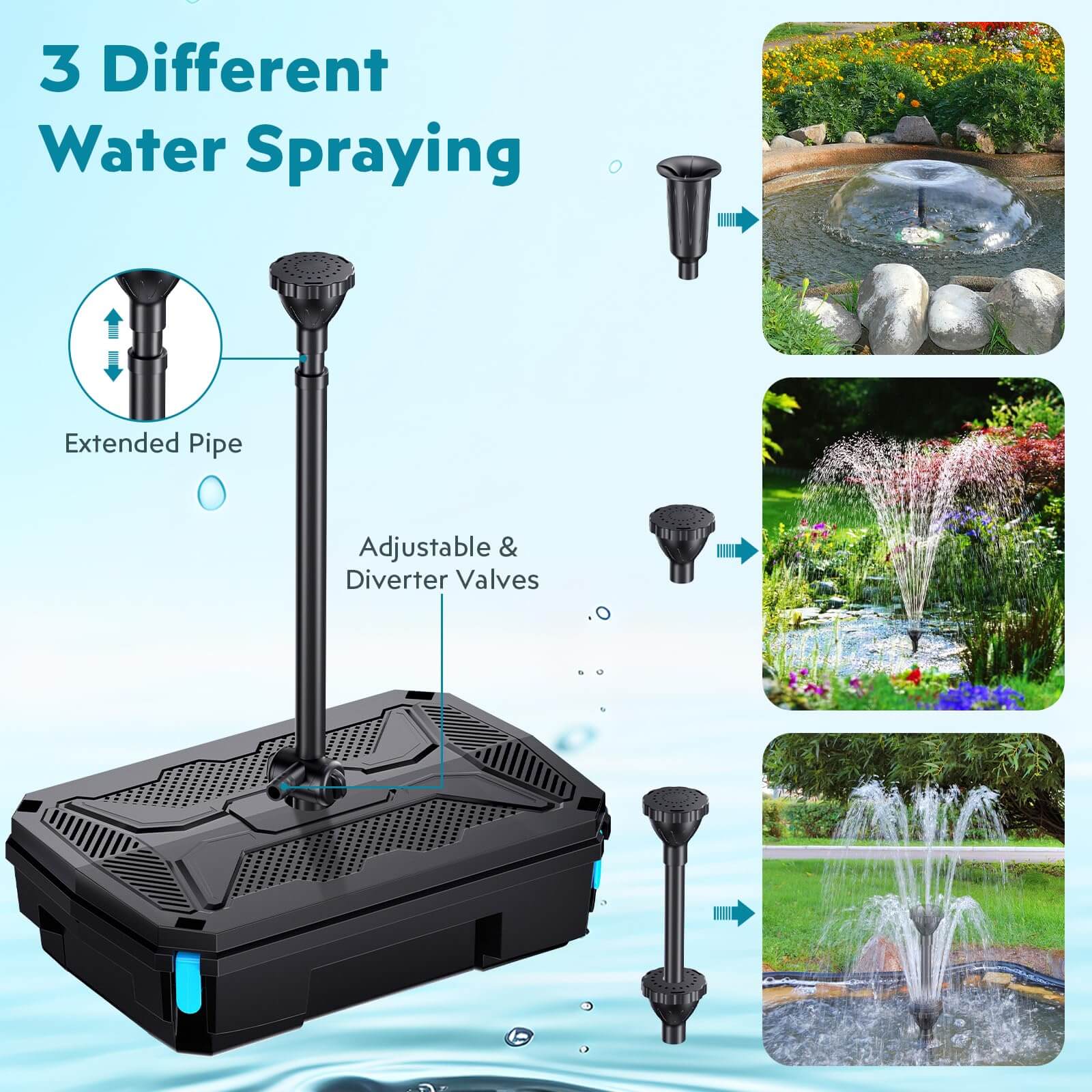 solar powered pump and filter for pond,solar garden pond pump and filter,solar koi pond filter