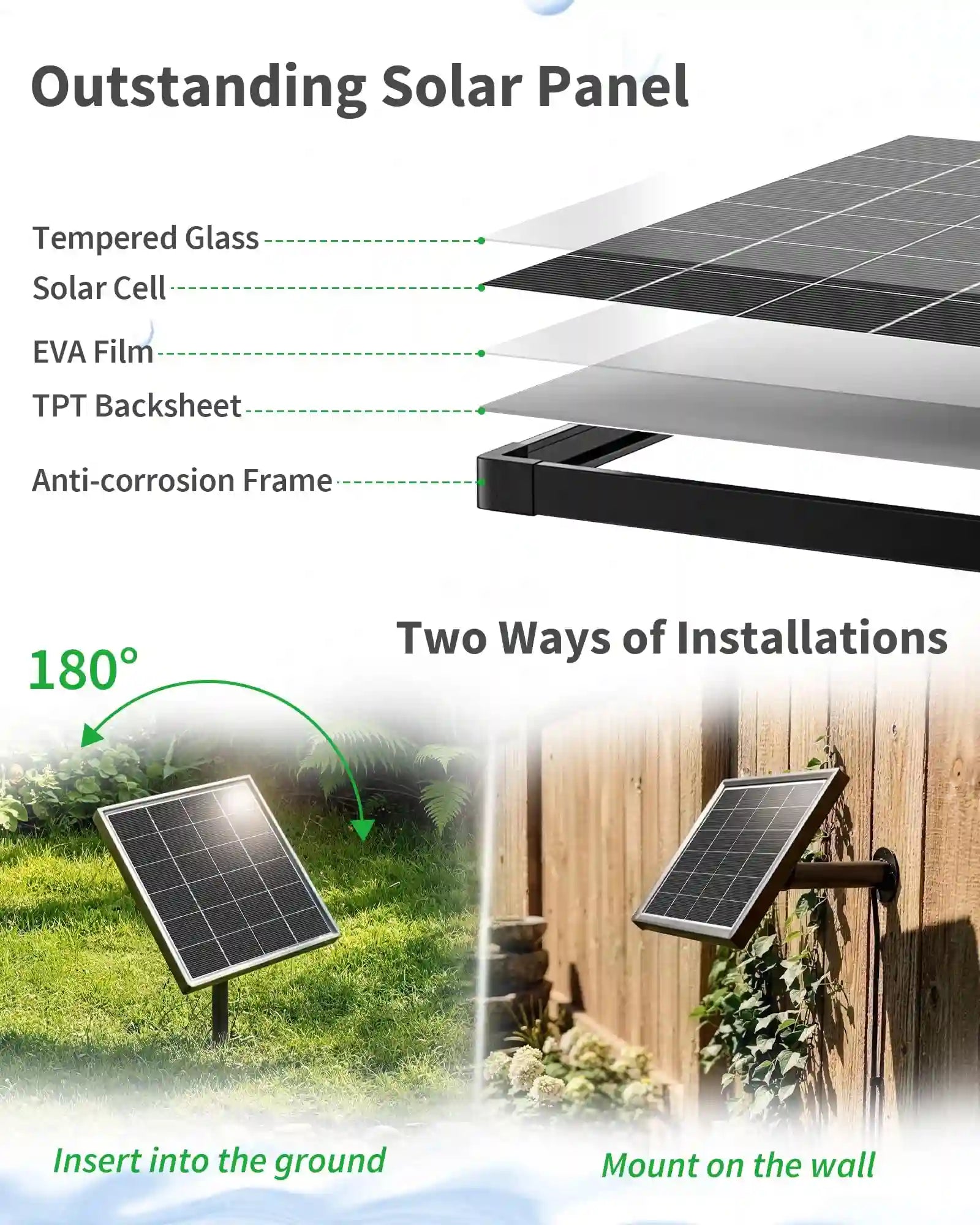 4W Warmwhite Solar Underwater Lights with 3 Heads