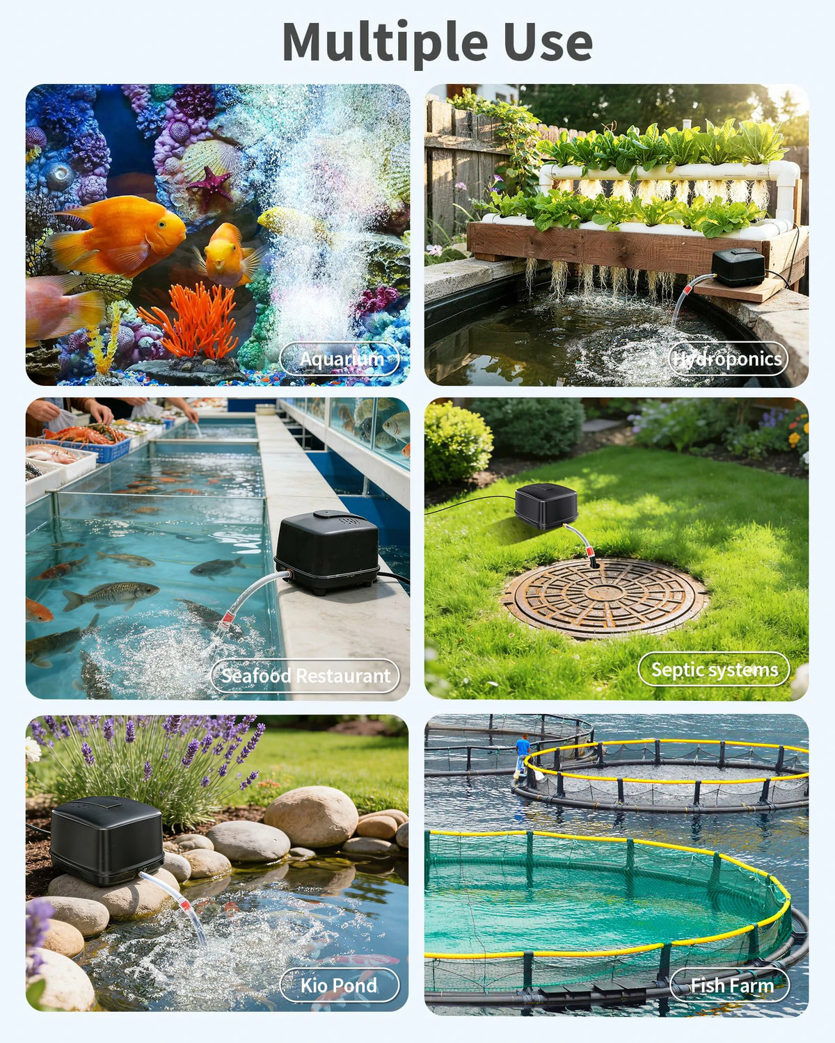 18W 640GPH AC Pond Aerator