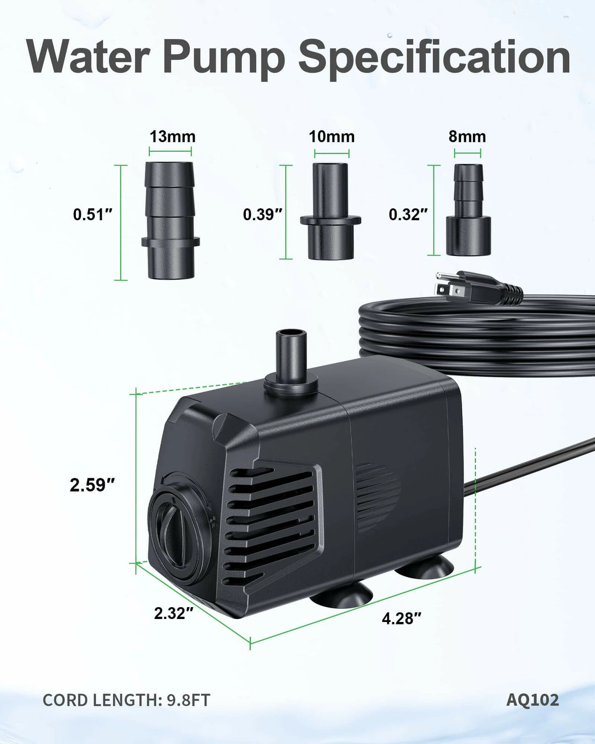 200GPH Submersible Water Pump