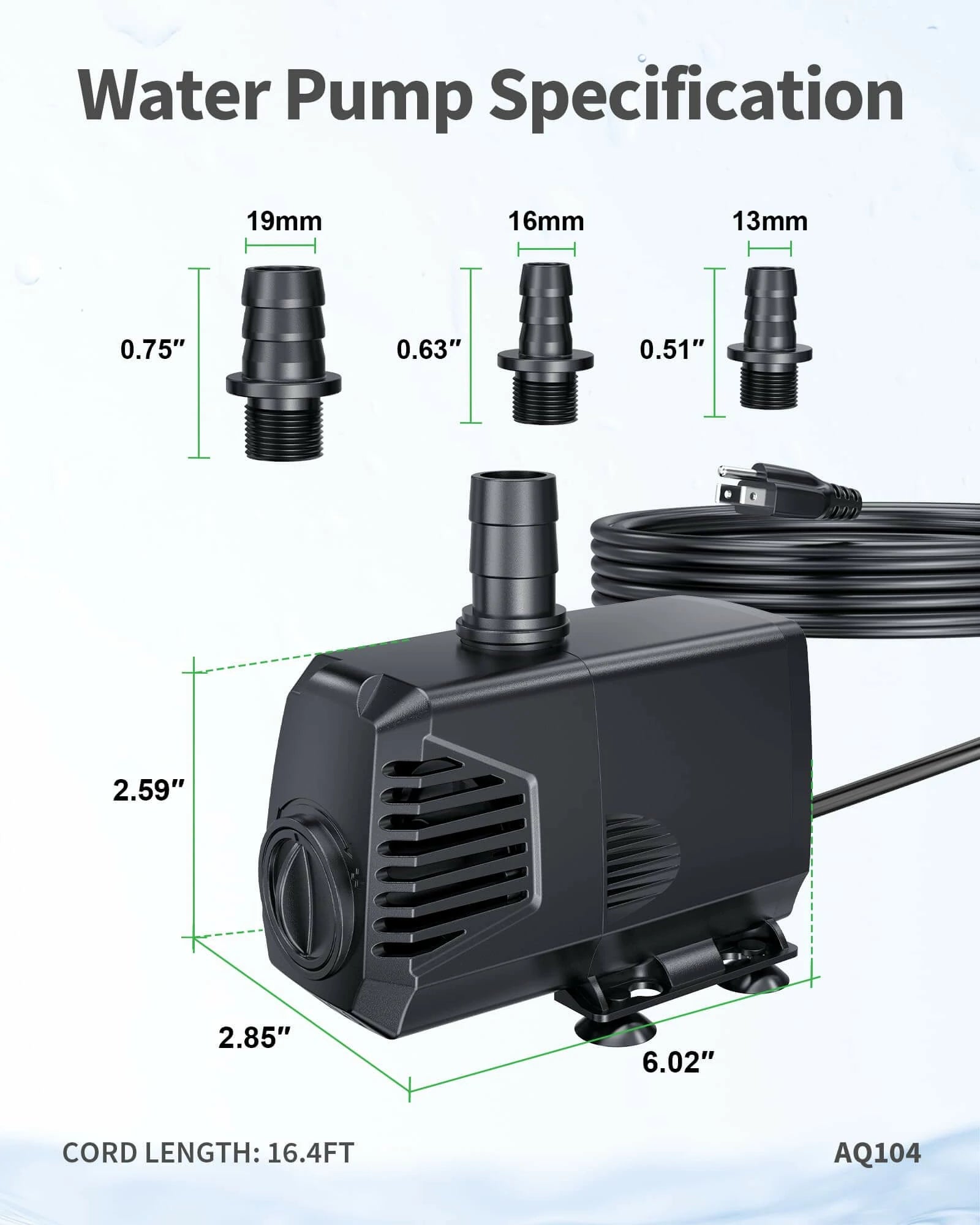 680GPH Submersible Water Pump