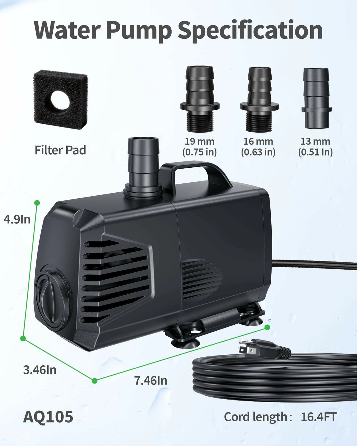 880GPH Submersible Water Pump