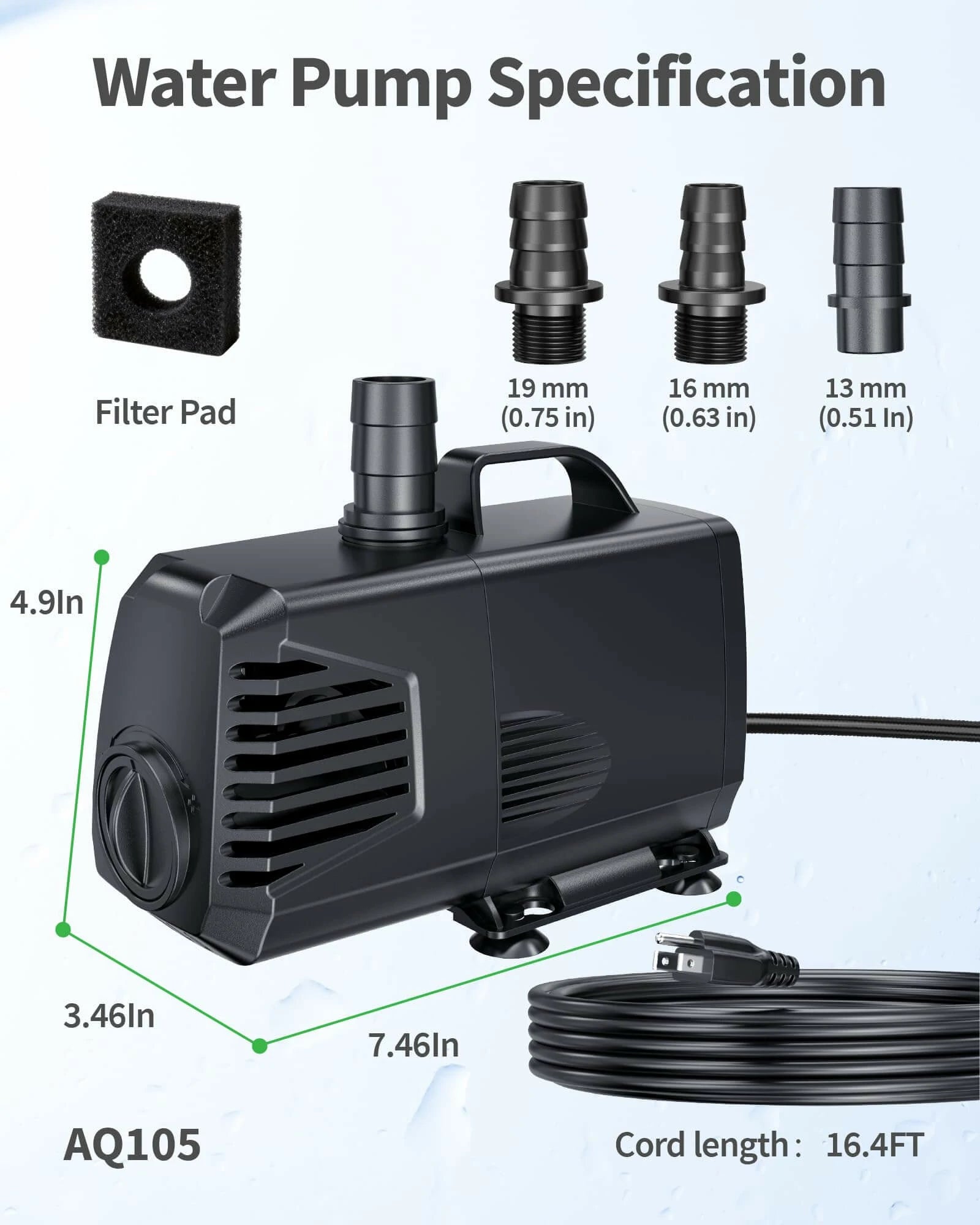 880GPH Submersible Water Pump