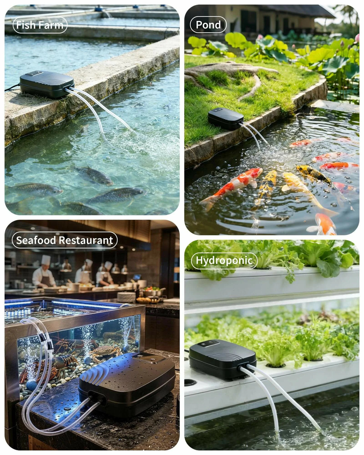 7.5W Aquarium Air Pump with 5000mAh Battery