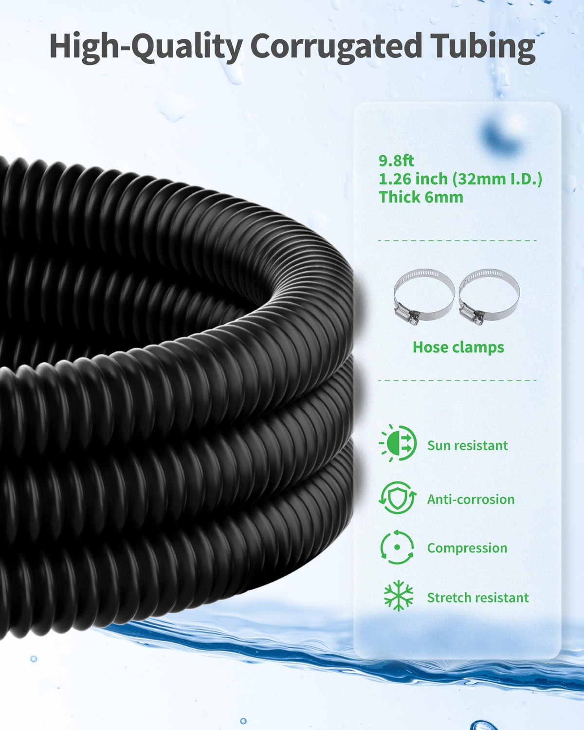 42W 1200GPH Electric Waterfall Pump Kit with 17.7"x11" Spillway