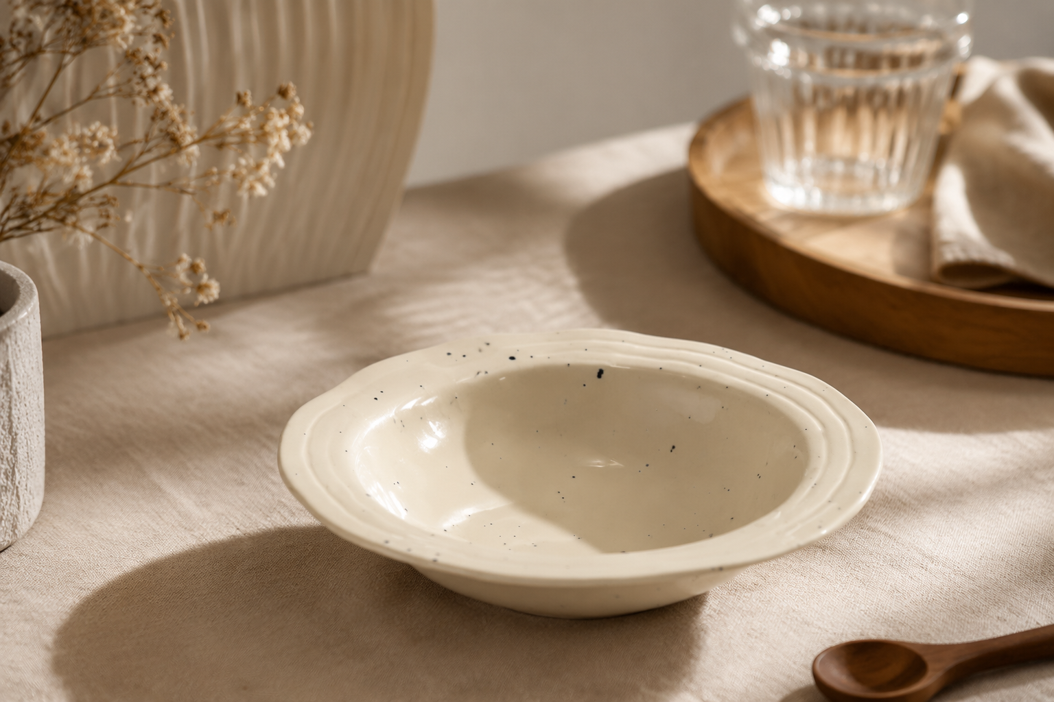 POPOSOAP Ceramic Helix Swirl Salad Plates for Desserts & Dining