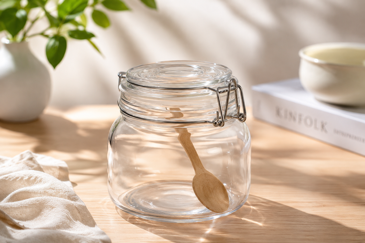 POPOSOAP Airtight Glass Jars for Canning, Pickling & Storage