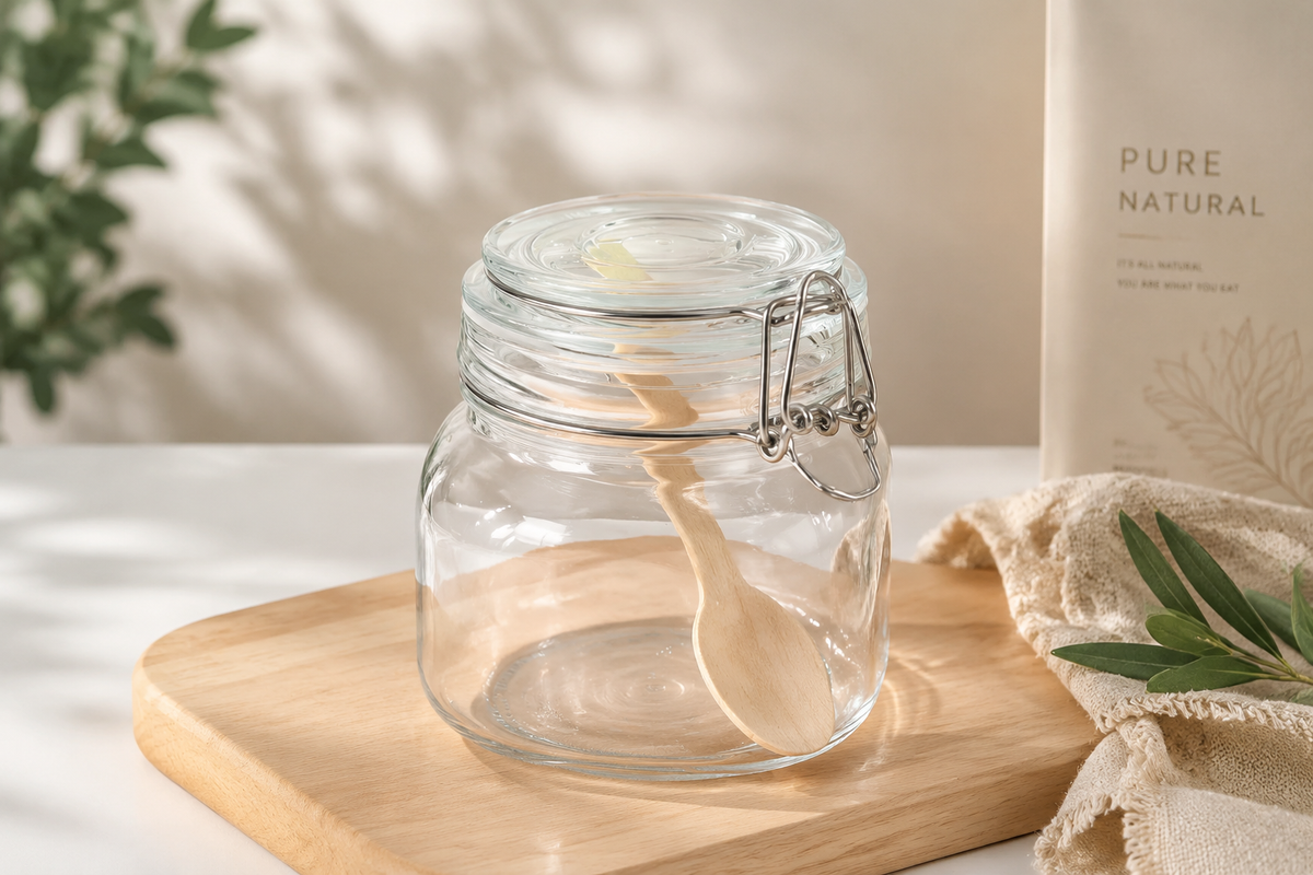 POPOSOAP Airtight Glass Jars for Canning, Pickling & Storage
