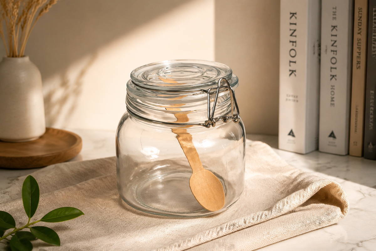 POPOSOAP Airtight Glass Jars for Canning, Pickling & Storage