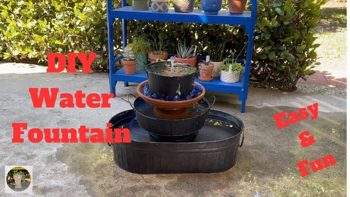DIY solar water fountain project with a Poposoap fountain pump