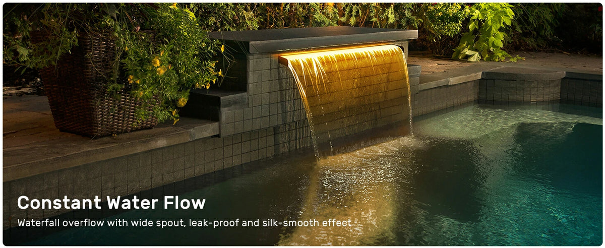 outdoor waterfall kits flowing
