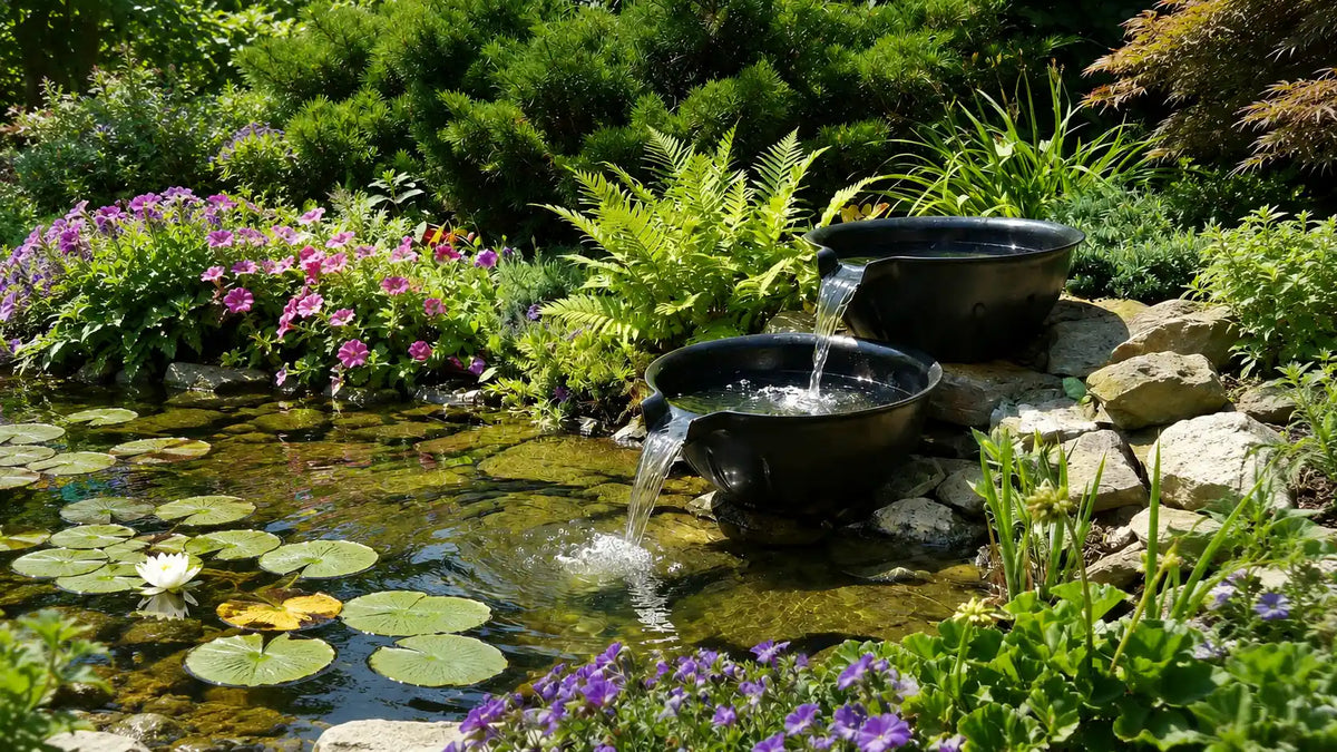 Weatherproof & UV-resistant heavy-duty spillway bowl fountain
