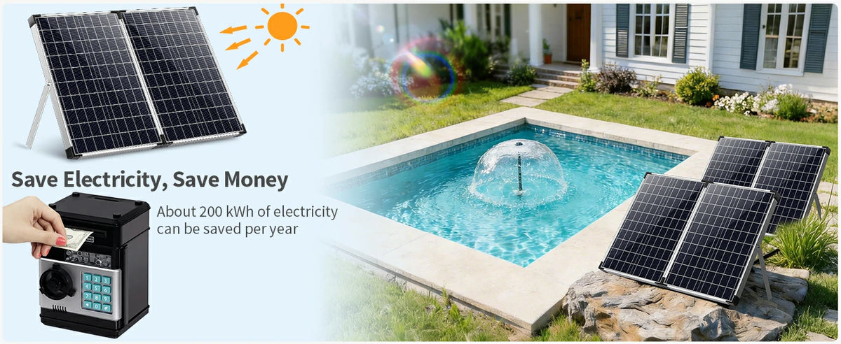 save money backyard fountains solar