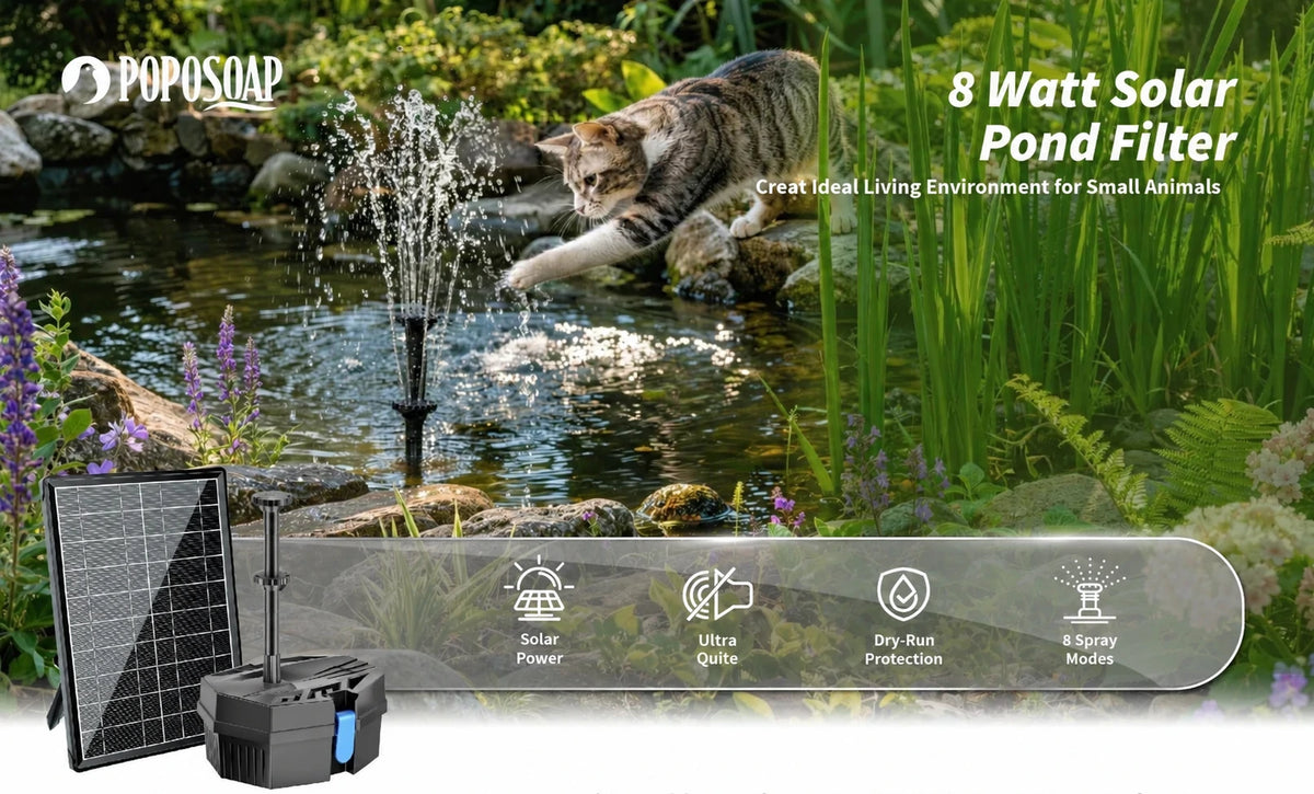 small pond pump and filter solar powered fountain