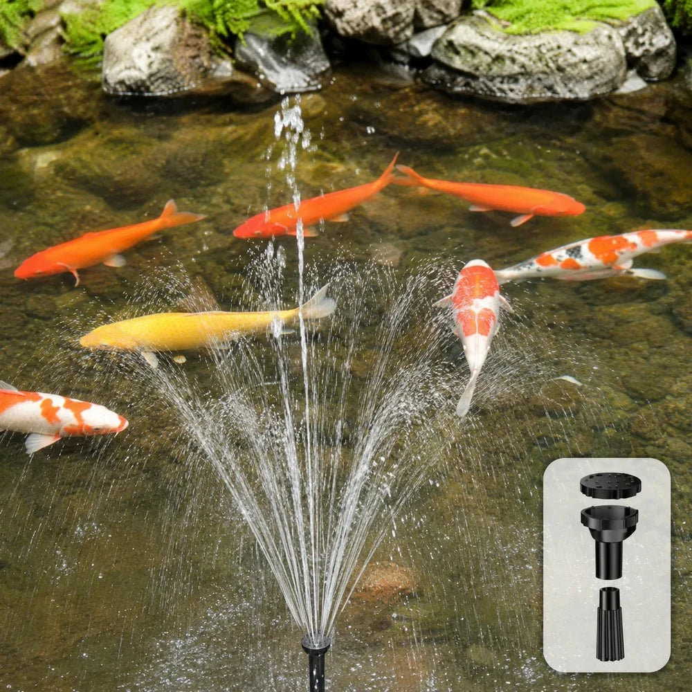 small solar pond pump and filter head