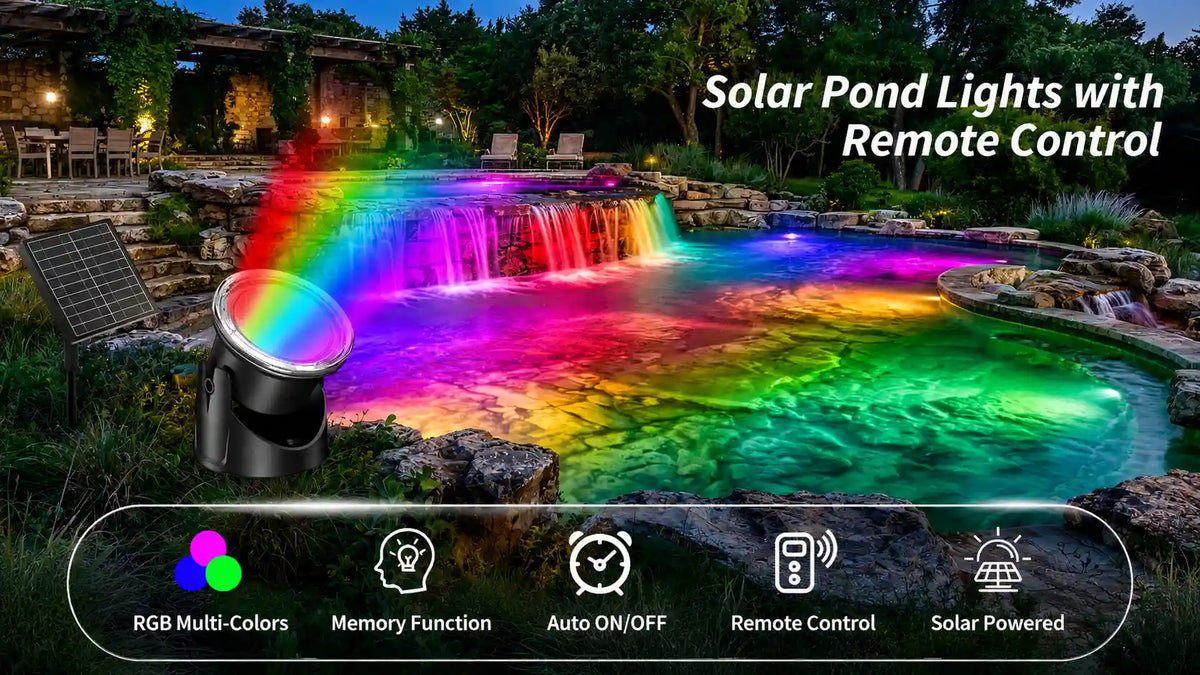 3W Colored Solar Underwater Lights with 3 Heads