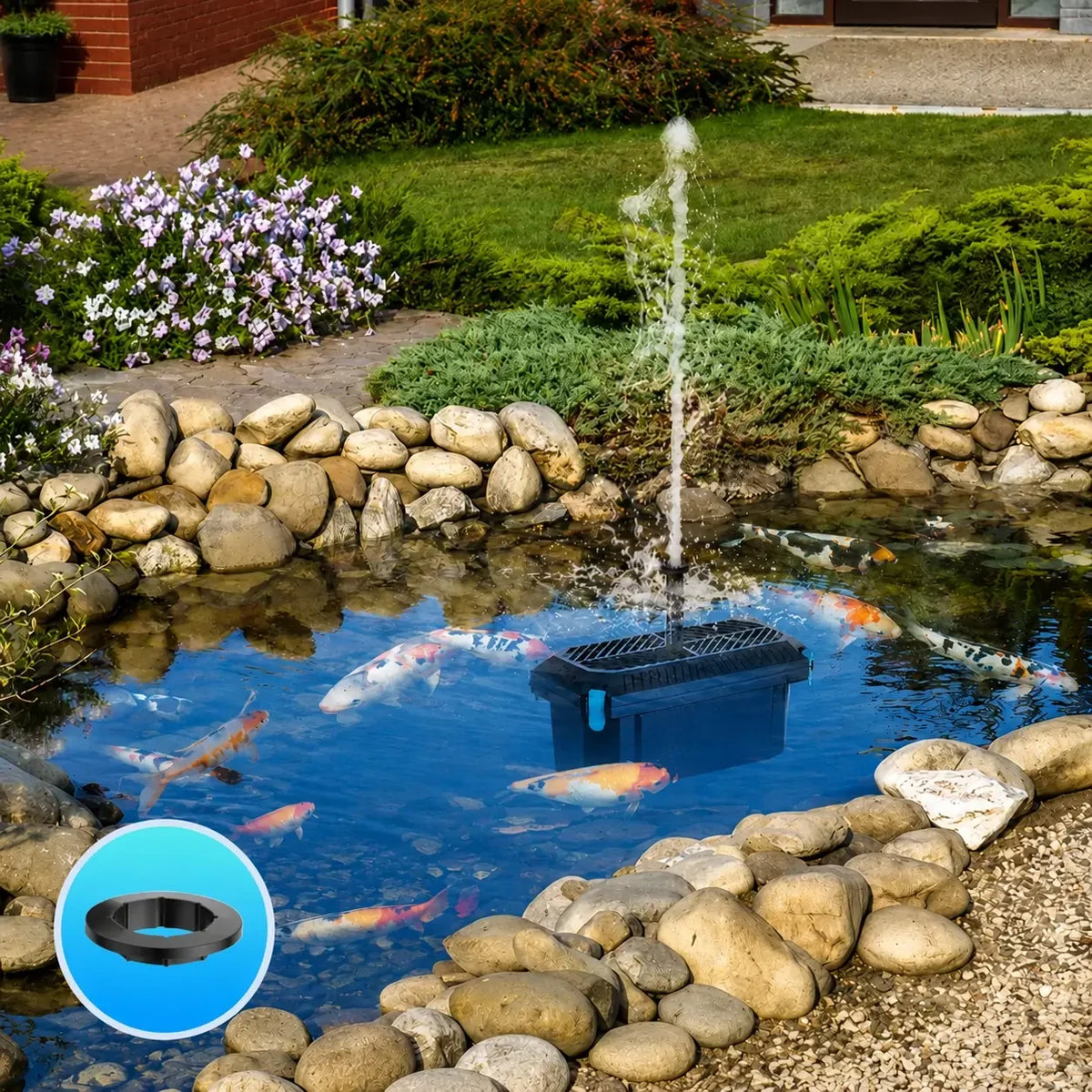 solar pond pump filter head