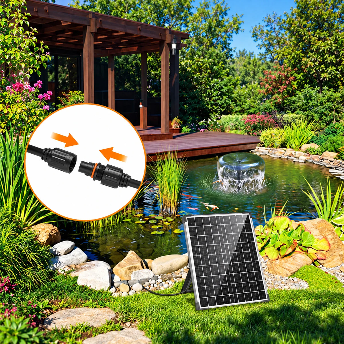 solar pond pump filter power