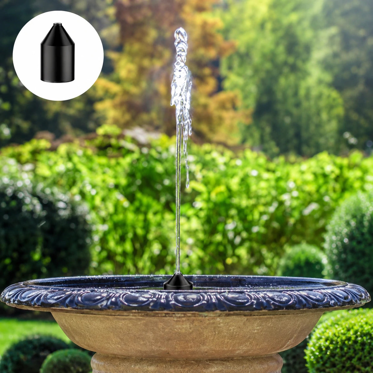 solar powered fountain pump for pond head sprays