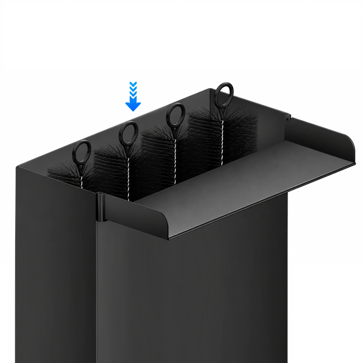 solar powered outdoor waterfall filter brush