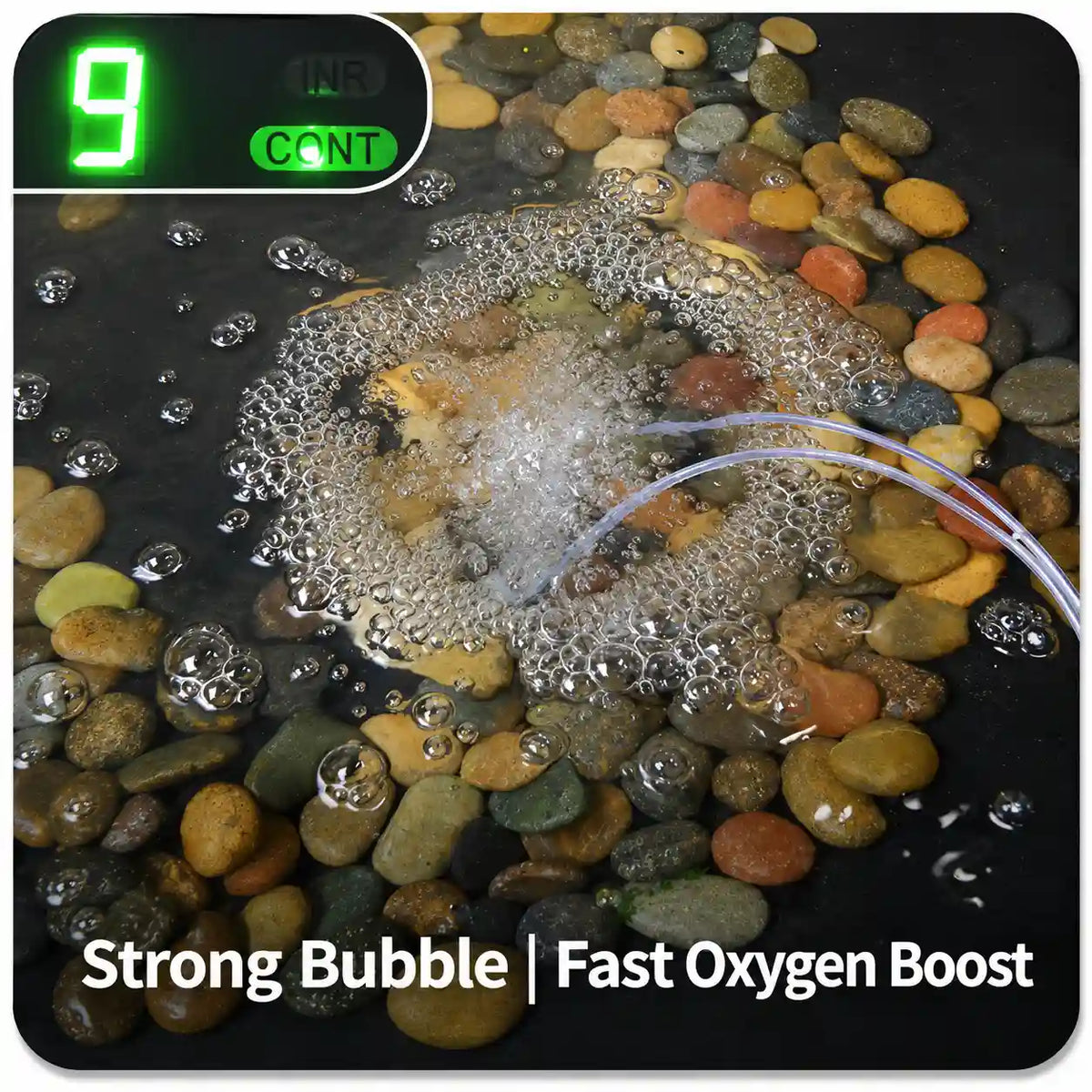 solar powered pond aeration_with_strong_bubble