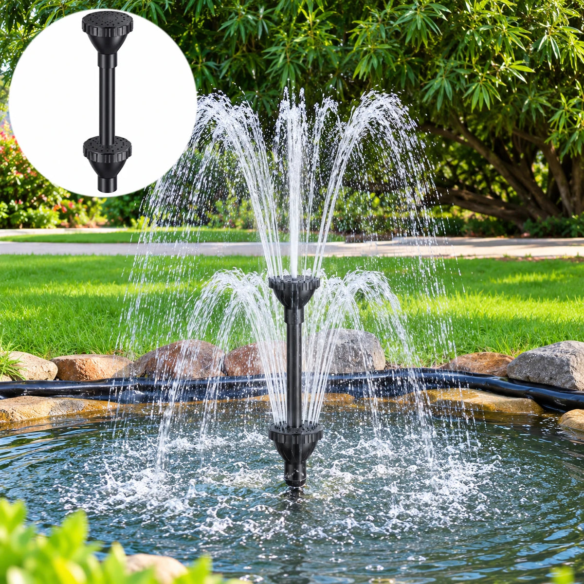 solar powered pond filter pump dual head