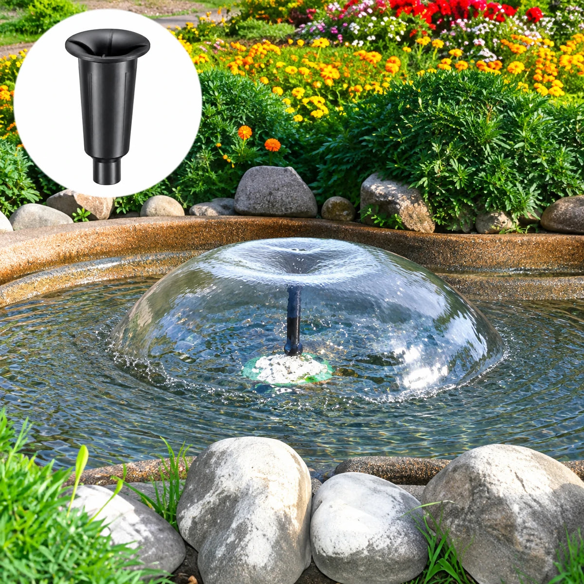 solar powered pond filter pump nozzle