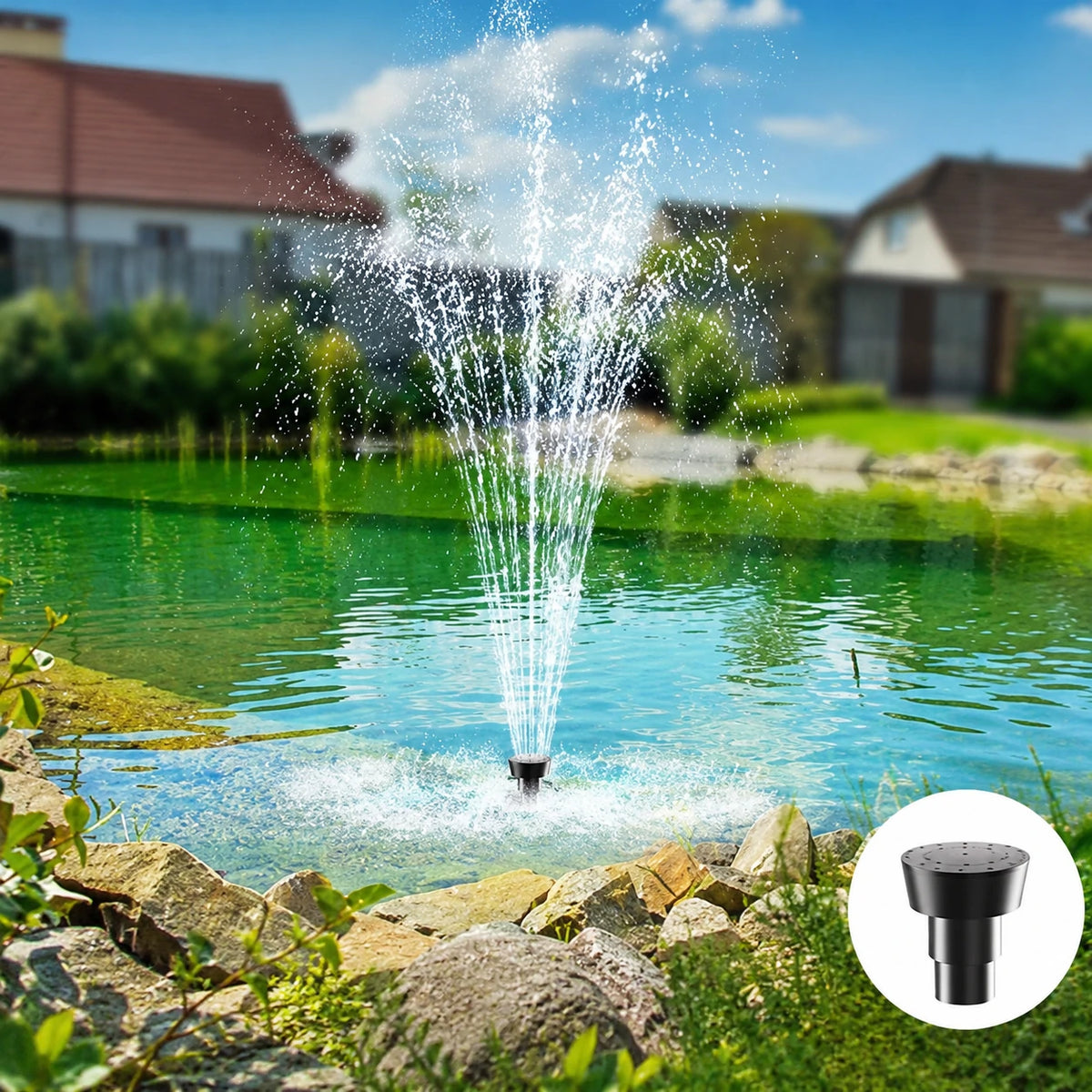 solar pump water fountain head