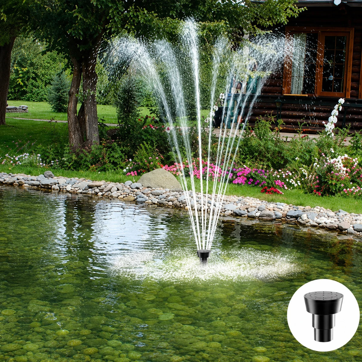 solar pump water fountain heads