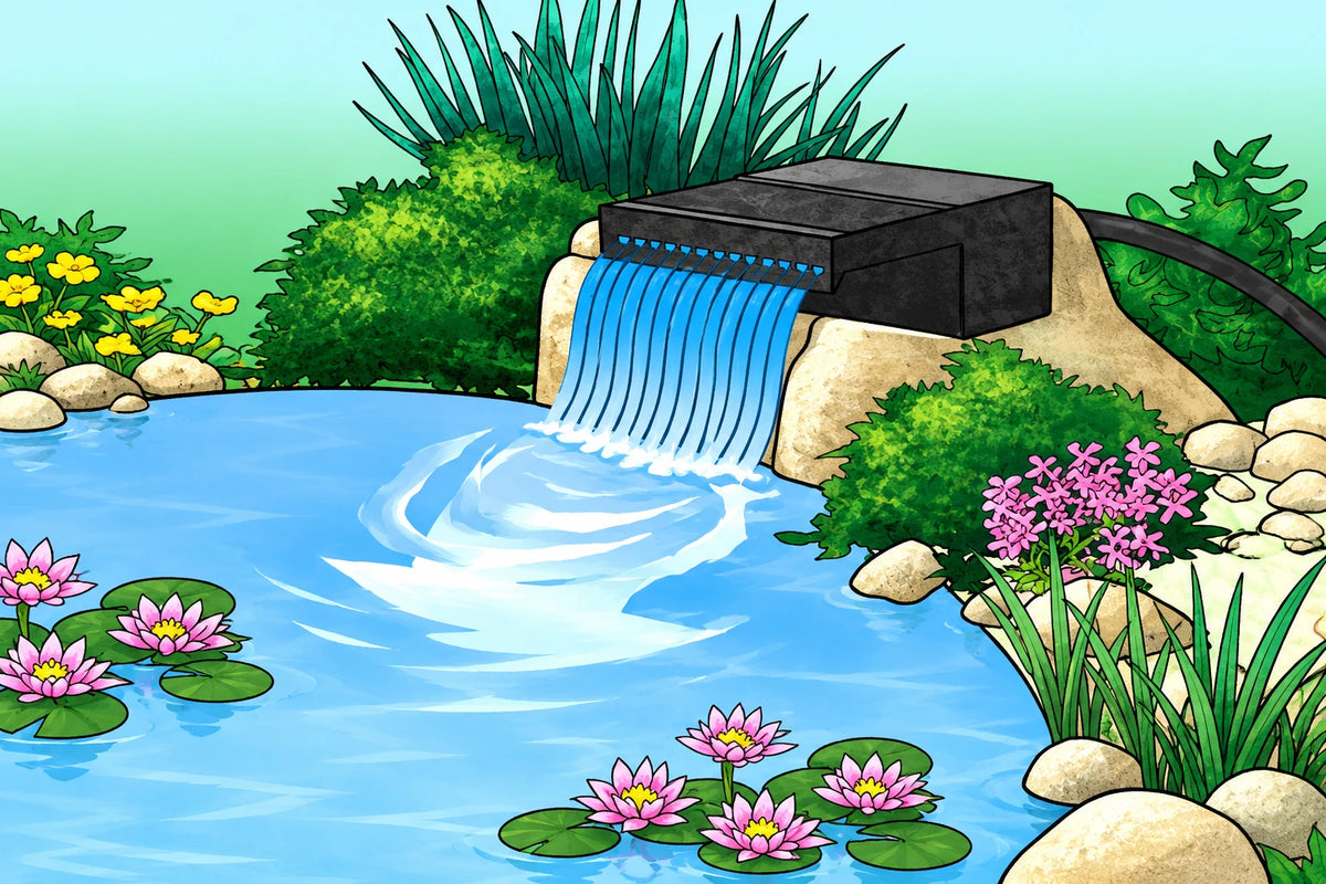 solar power waterfall pump freestanding installation methods