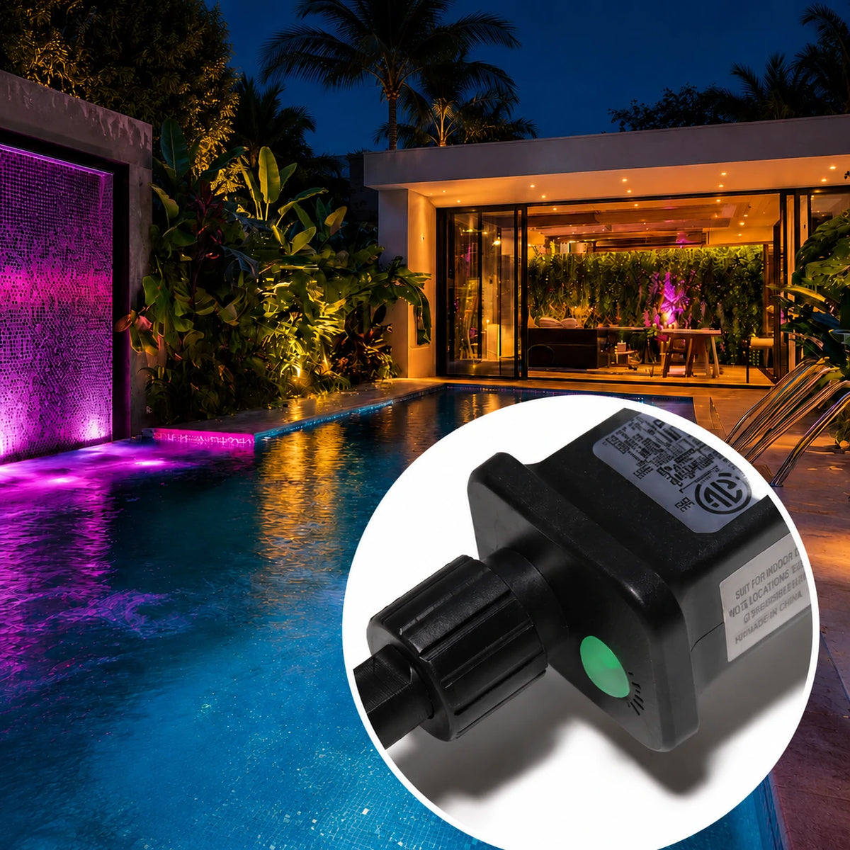 underwater pond light with timer
